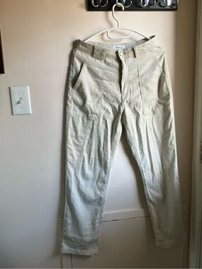 ba&sh Light Beige Linen blend pants